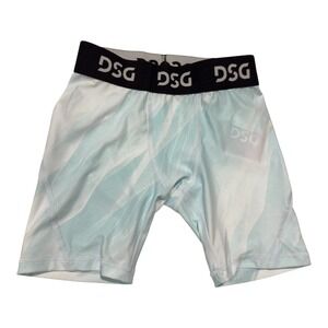 DSG Boys Light Blue AI Formations Print Compression Shorts Size Medium 10-12 NWT